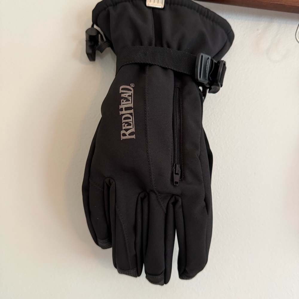 Men's XL Red Head Black Winter Gloves - Picture 5 of 11